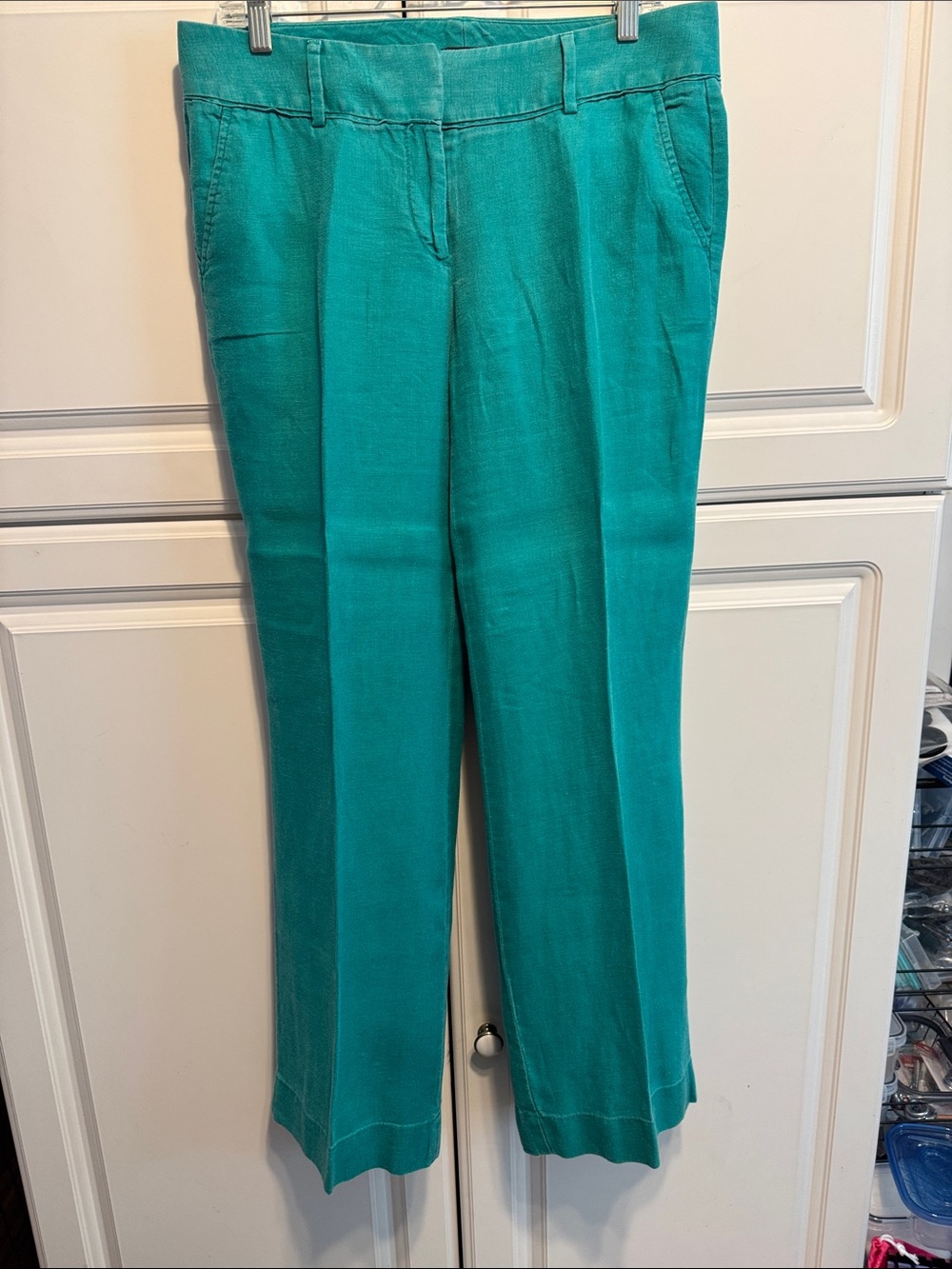 LOFT Linen Green Trousers